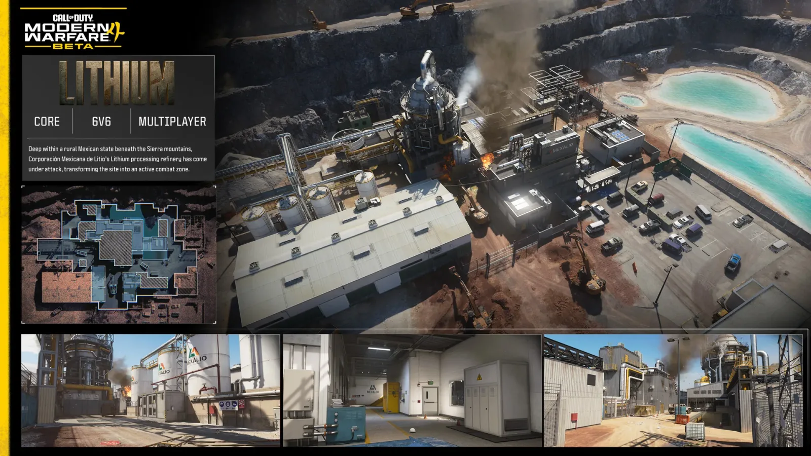 Official MW4 Beta Lithium map image and tactical map
