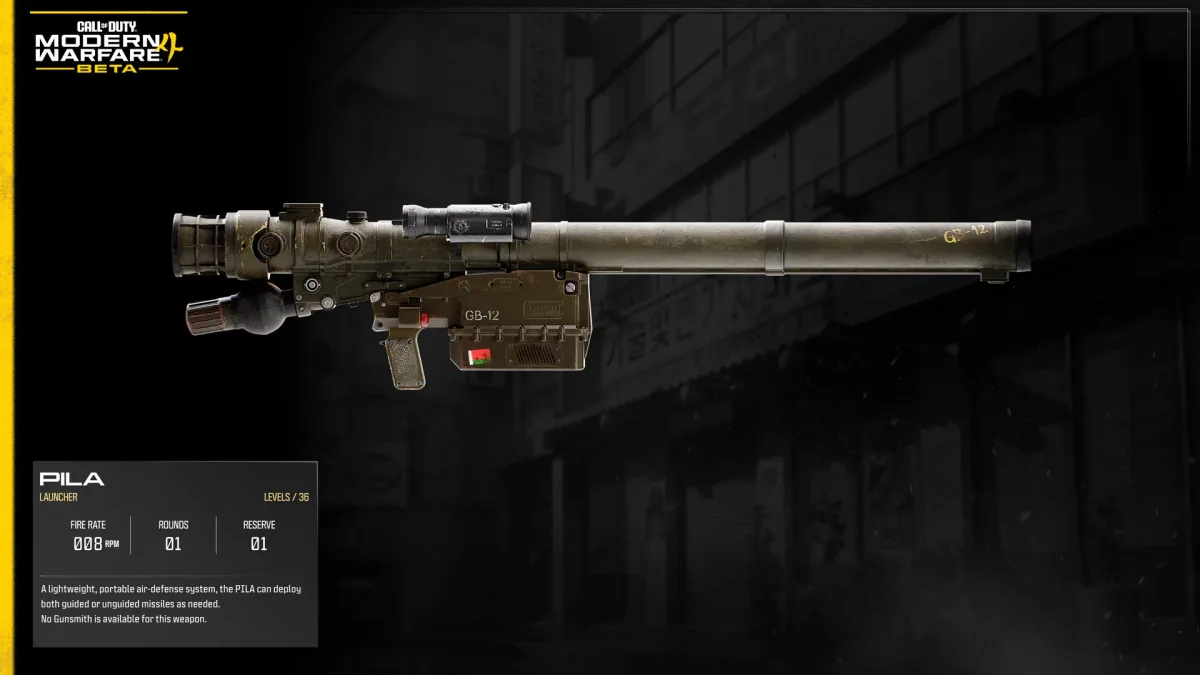 Official Modern Warfare 4 Beta image showing the PILA